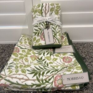 William Morris & Co 4pc Bath & Hand Towel Set Sweet Briar 100% Cotton Velour